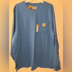 Carhartt Men's blue Long Sleeve Pocket Tee